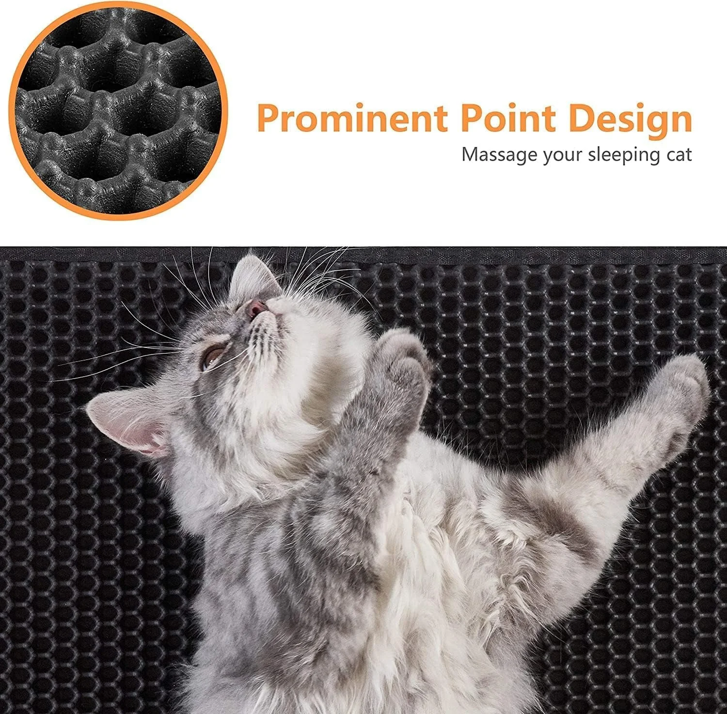 Double Layer Cat Litter Mat with Waterproof Non-Slip Washable Pet Litter Box Mat Sand Trapper Clean Pad Durable Bed Mat